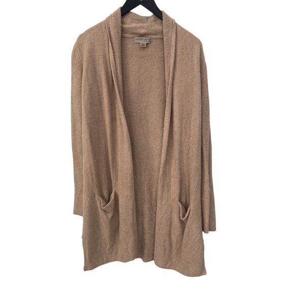 Barefoot Dreams CozyChic Lite Knit Cardigan Sweater Size Small Tan Lounge Comfy - Picture 1 of 9